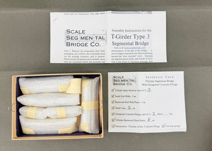 SSB T Girder Segmental Concrete Bridge HO Scale
