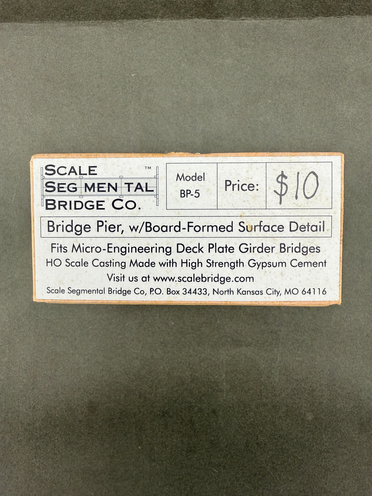 SSB Bridge Pier HO Scale