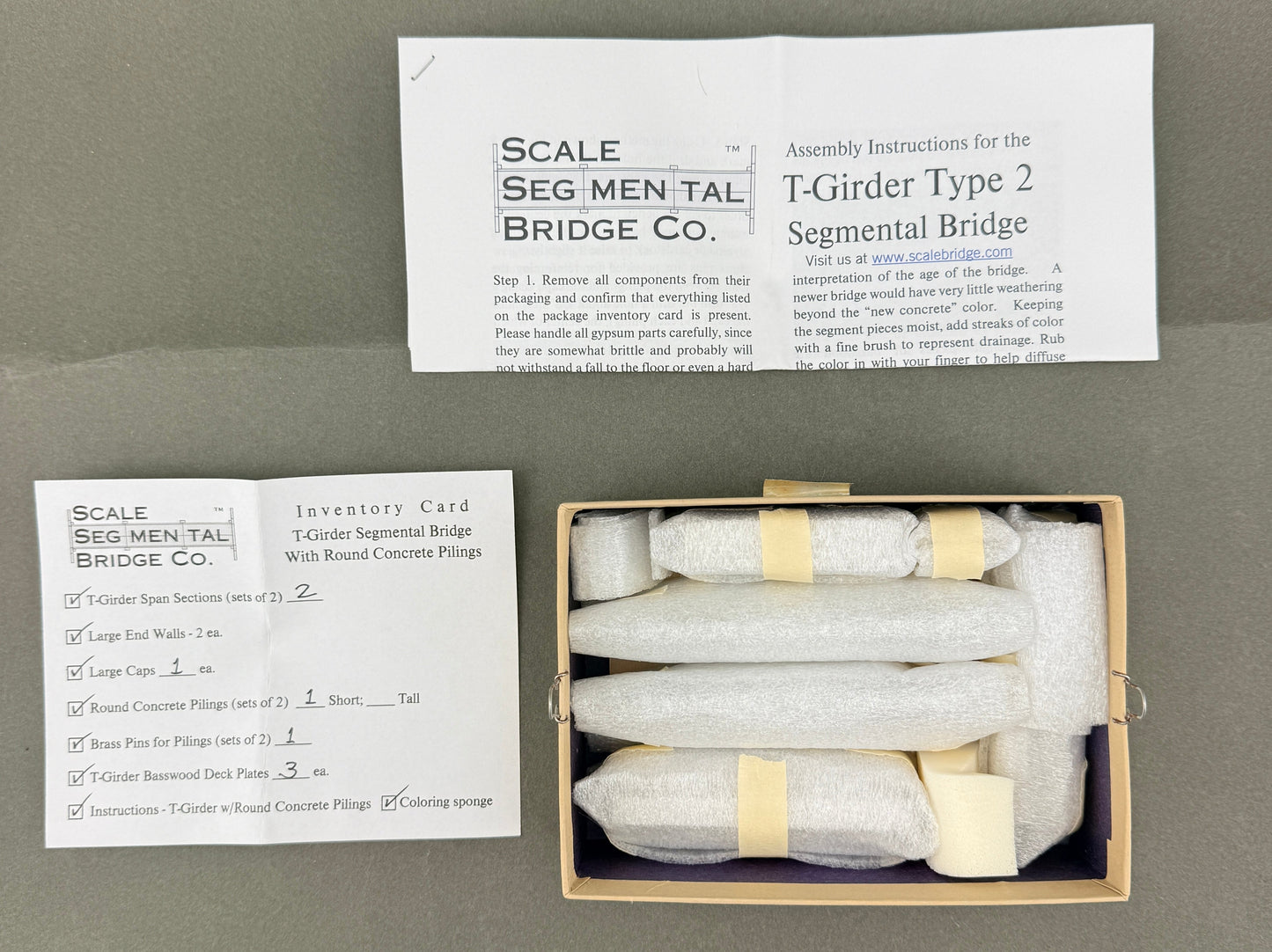 SSB T-Girder Segmental Concrete Bridge HO Scale