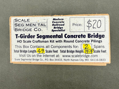 SSB T-Girder Segmental Concrete Bridge HO Scale