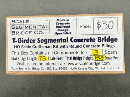 SSB T Girder Segmental Concrete Bridge HO Scale