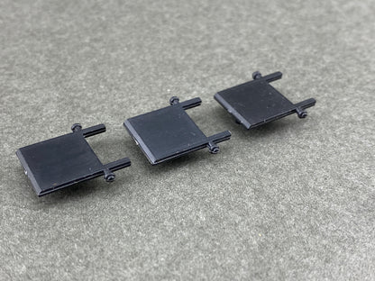 ATH 53006 54' PS 16 Rib Covered Hopper Outlet Covers Set of 3 Undec Black