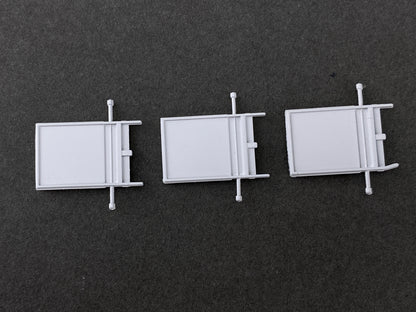 ATH G4205.01 Athearn Genisis Trinity 5161 Covered Hopper Outlet Covers Set of 3 Gray