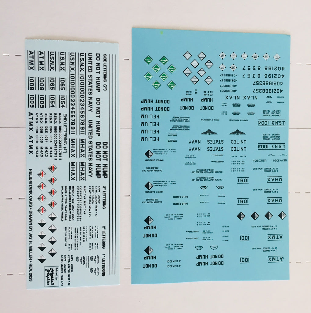 Helium car kit decals - B    (includes both sets)