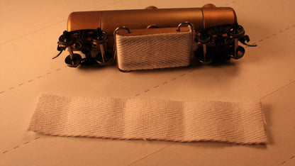 SOM - 1003  HO track cleaner car cleaning Strip Material  (3 yards) used on Shine-O-Matic car and liquid tank cars      (See additional info below on making  slider block holder !)