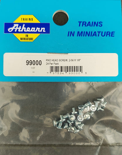 ATH 99000 Round Head Screw( 2- 56 x 1/8")  includes 24 per pack