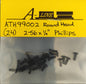 ATH 99002 Round Head Screw 2-56 x 1/4" 24 Black Phillips