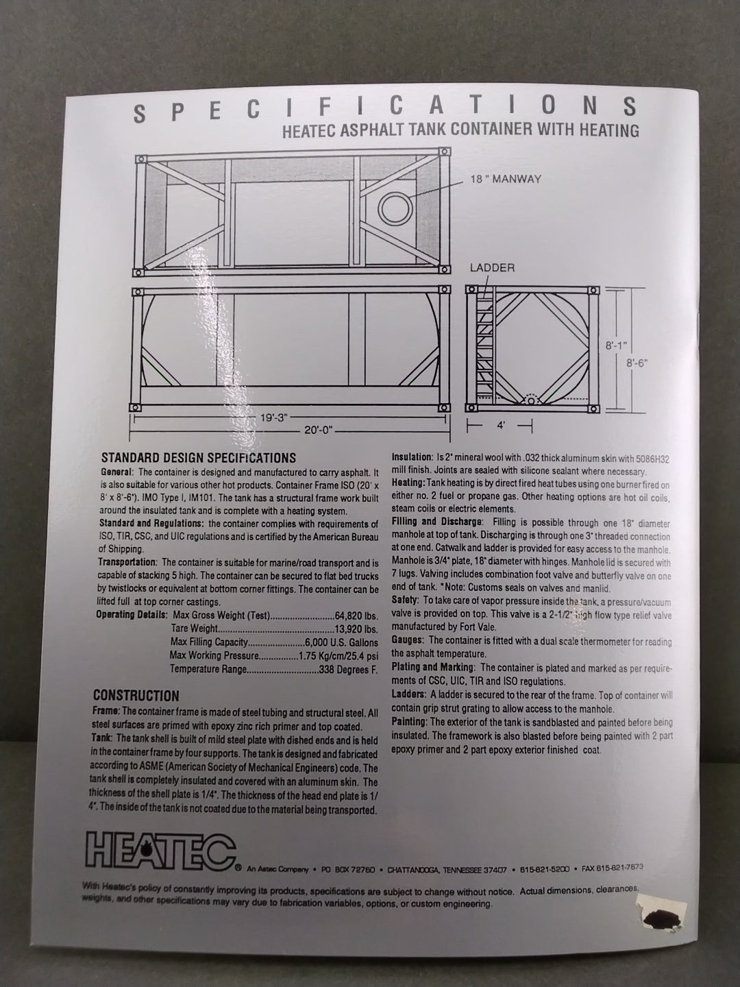 BK139  Tank Containers USA