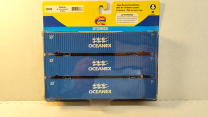 ATH 28988 Athearn Oceanex 53' Jindo container 3 pack Intermodal
