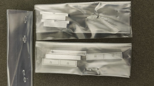 RPS 537 - 5250 . 68  Silver Toolbox Set Painted Matte Silver Consisting of (2) Crossover Toolboxes; (4) 7' Side Mount Toolboxes; (2) Simulated 4,000 lb. Electric Winch
