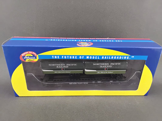 ATH 96368 Northern Pacific 50' Flat with two 25' Trailers 65034