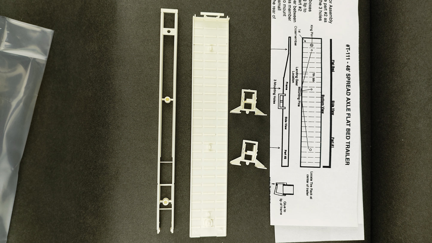 TS 111 		48' Spread Axle Flat bed trailer