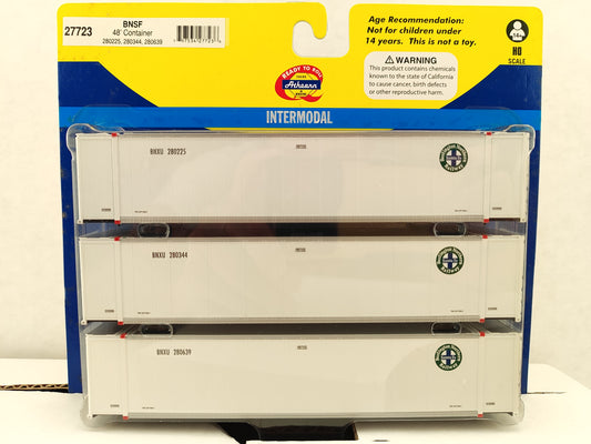 27723 Athearn BNSF 48’ container (3-pack) 
Intermodal