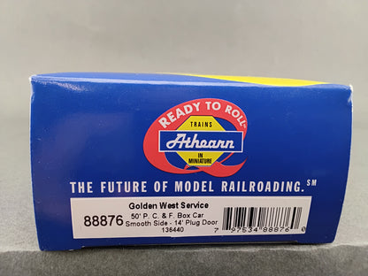 88876 Golden West Service 50' P C & F Box Car Smooth Side 14' Plug Door 136440