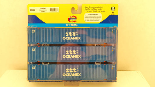 ATH 28988 Athearn Oceanex 53' Jindo container 3 pack Intermodal