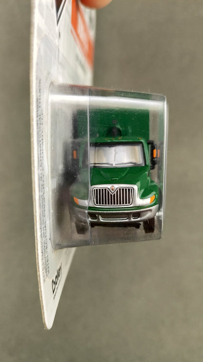 Bol 4128 55 International 3 Axle Roll Off Dump Truck Green Boley Depart 1 87 HO Scale