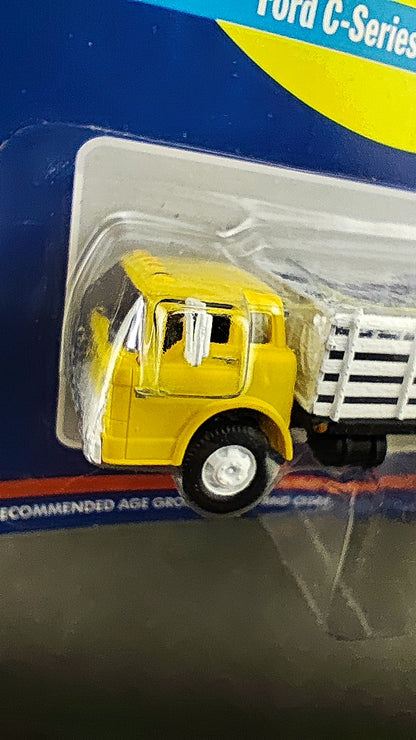 ATH 2727 HO Yellow Ford C Series With Stake Body