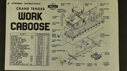 ATH 12759 Crane Tender Work Caboose Smoke Jack