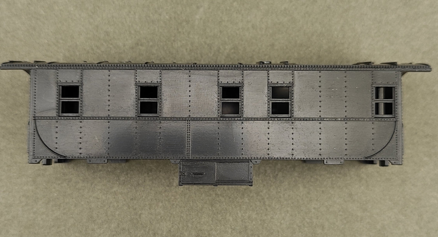 ATH 12490 Cupola Caboose Body Undecorated Black