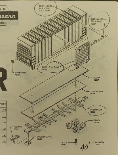 ATH 12029 40' Hi-Cube Box Car Door Guide O.B. Only (1 per Pack)