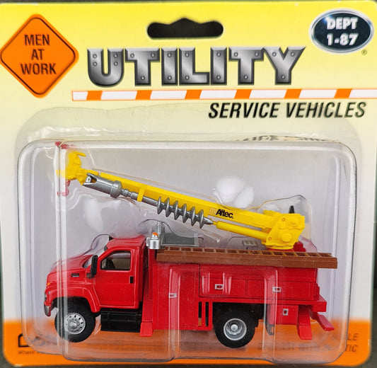 Bol 3023-11 GMC Cab Auger Truck (Red) Truck Boley Depart. 1-87 Ho Scale