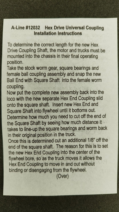 PPW 12032 Coupling Kit Universal Hex Drive