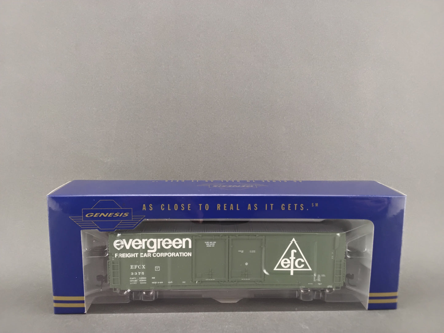 G69053 Evergreen Freight Car Corp.  50' PC&F Box Car 8'+6' Landis Double Plug Doors