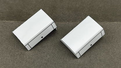 RPS 537 - 5251 . 59  Utility Caps Utility Pickup Box Cap, Non-operating side-opening doors on rear. 2-pieces per package, painted white with black trim and shaded windows. Includes (4) low-rise ladder racks