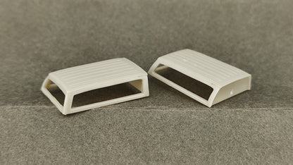 RPS 537 - 5251 . 65  Contoured Caps Contoured Pickup Box Cap Non operating lift gate opening complete with separate tinted windows (2 pieces per package) unpainted