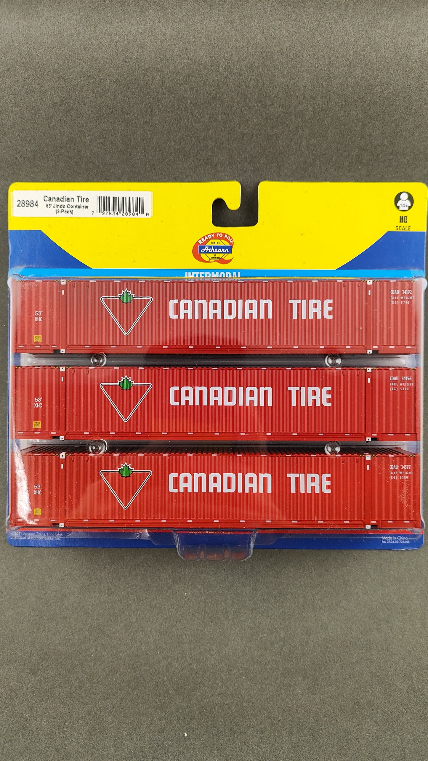 ATH 28984 Canadian Tire 53' Jindo Container (3-pack)