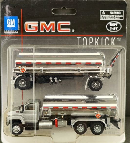 Bol 3018-66     GMC cab (silver)  Boley Depart. 1-87 vehicles double tanker
