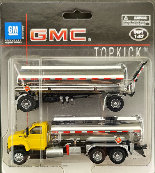 Bol 3018-86     GMC cab (Yellow)  Boley Depart. 1-87 vehicles double tanker