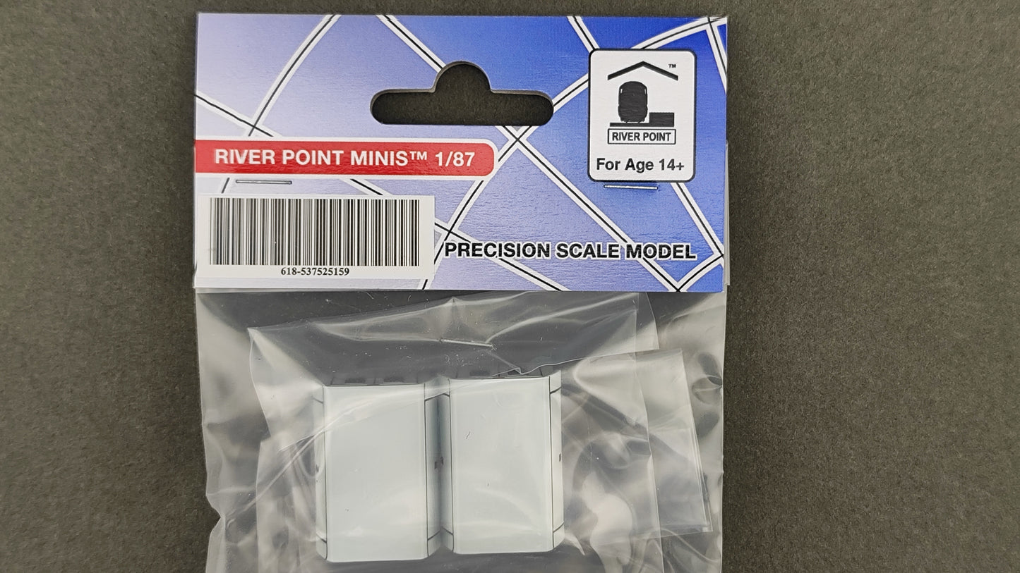 RPS 537 - 5251 . 59  Utility Caps Utility Pickup Box Cap, Non-operating side-opening doors on rear. 2-pieces per package, painted white with black trim and shaded windows. Includes (4) low-rise ladder racks