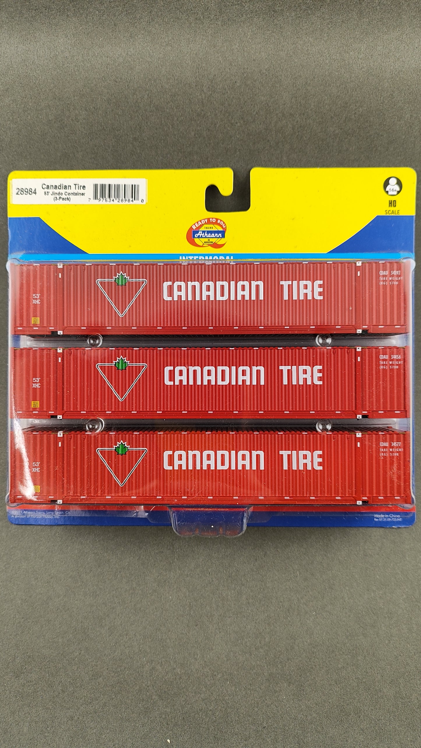 ATH 28984 Canadian Tire 53' Jindo Container (3-pack)