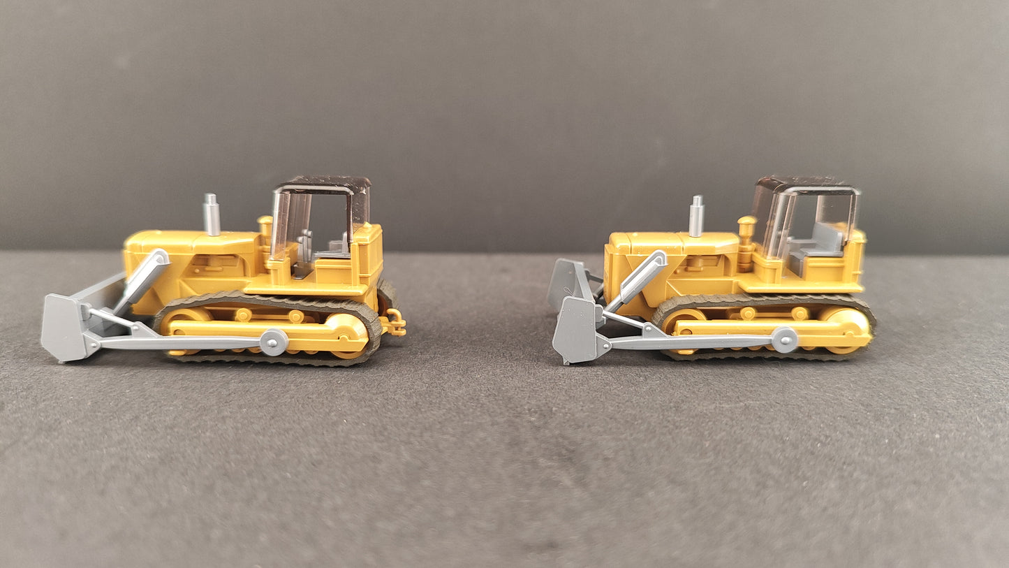 Wiking Bull Dozer Planierraupe Yellow 2 pack