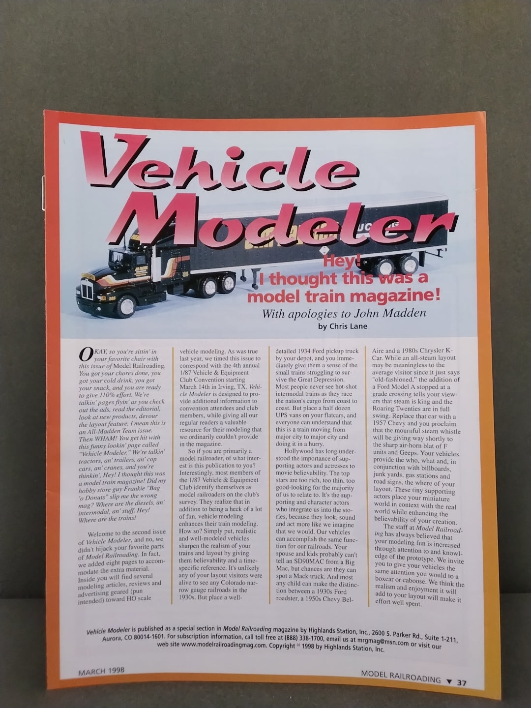 BK 130 Model Railroading Magazine Special Issue plus additional insert.