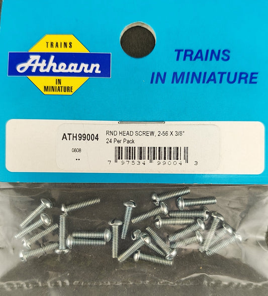 ATH 99004 Round Head Screw 2-56 x 3/8" includes 24 screws