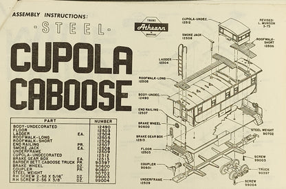 ATH 12505 Cupola Caboose Roofwalk (long)