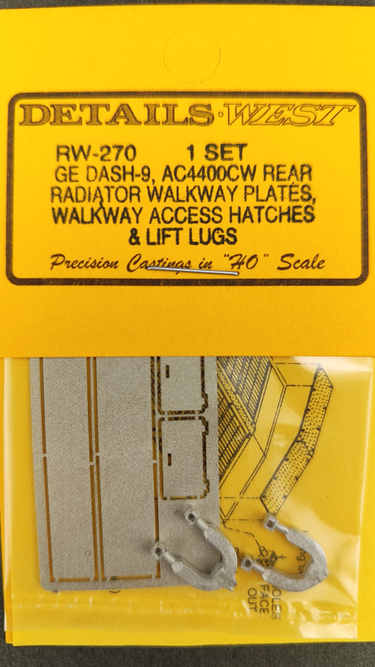 DW RW 270  Rear Radiator Walkway Plates Access Hatches HO Scale