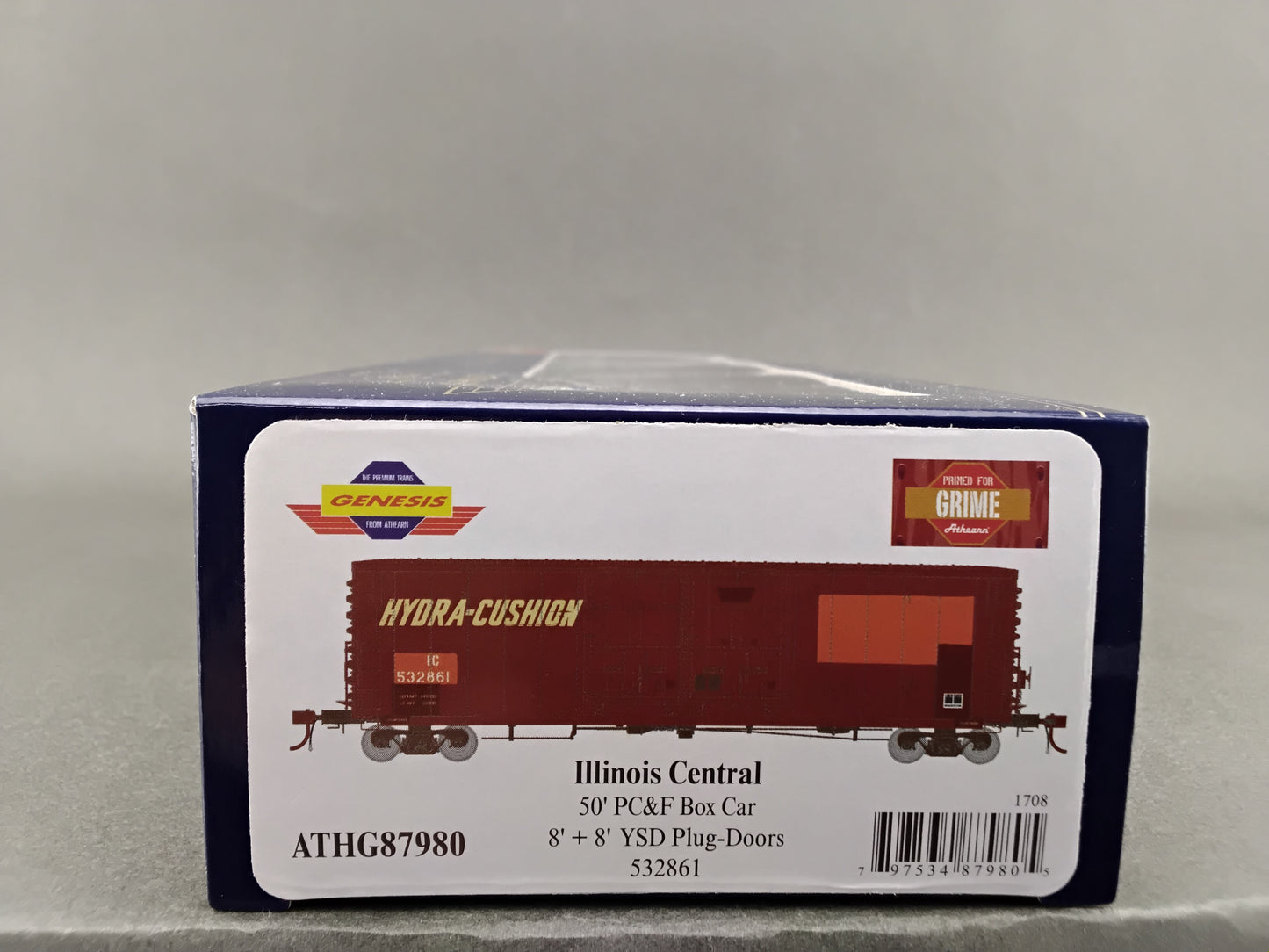 ATHG 87980 Illinois Central 50' PC&F Box Car 8'+8' YSD Plug-Doors 532861