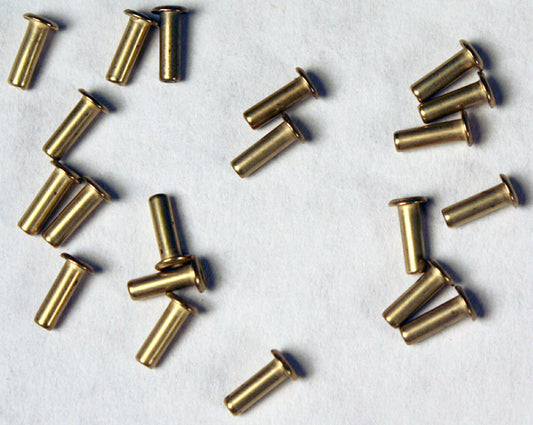 12055 - Ground Eyelets brass (20 ea)  size .058 OD X 3/16" long
