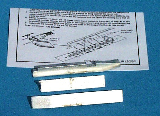 13201 - Flat Car Center Sill Weight Set (1-car)  total weight  1.1 oz.