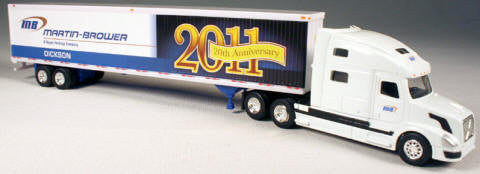 T 13581D  Volvo VNL 780 Tractor with 53" Dry Van Martin Brower Anniversary Truck