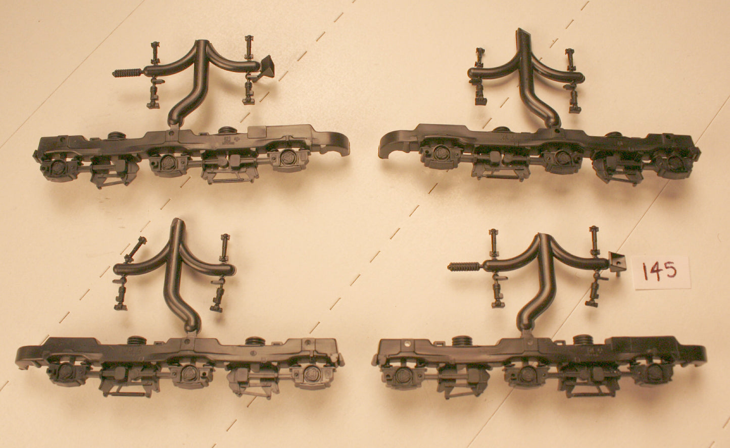 SV 142  Smokey Valley EMD HTCR II RADIAL Sideframes SD70,SD75,SD80,SD90, & others  Fits Athearn 3-axle Dash 2 trucks