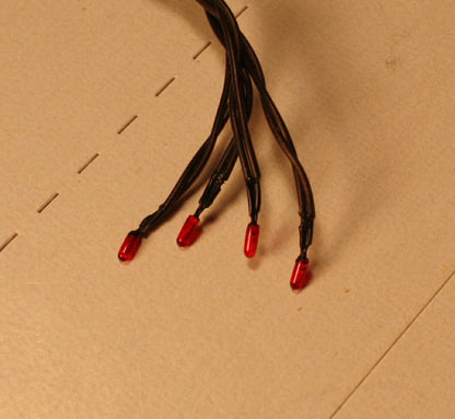 ATH 19259  red light bulbs pkg 4 .050 dia. (1/16") X .100 long (3/32")
