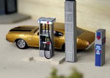S-GS-001 - Modern Gas Station Backdrop Building in HO scale