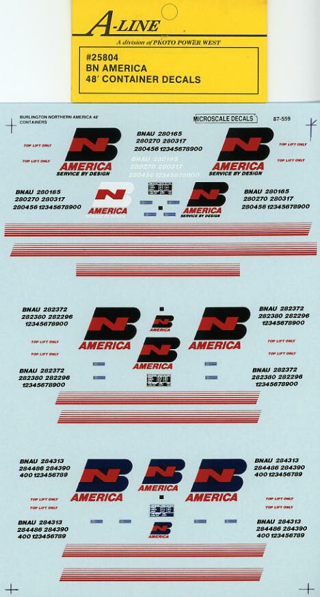 25804 - BN America (White Container - does 3-48 ft)