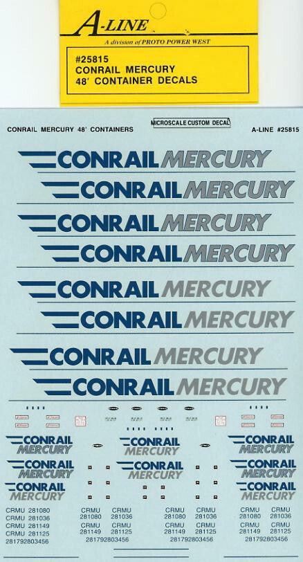 25815 - Conrail Mercury 48 ft (White Containers - does 3-48 ft)