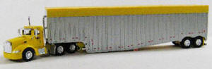 T SPT 3052Peterbilt 386 Day Cab Semi Tractor with Tarped Possum Belly Trailer