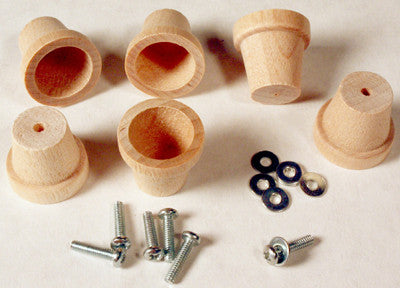 40053 - Wood Knobs & Fasteners (6/Pkg)